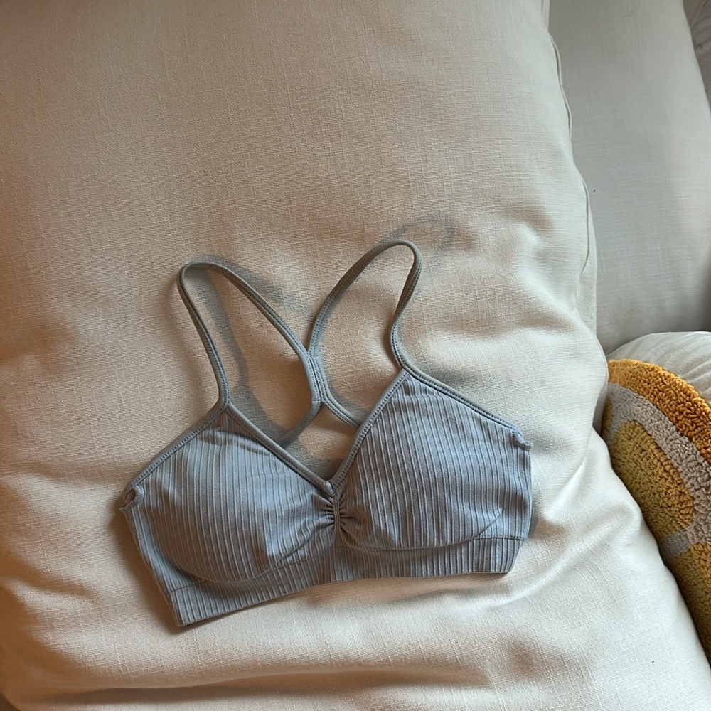 Prozis Light Gray Ribbed Bralette